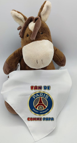 Peluche prénom logo cheval - ou,