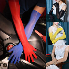 Gants Sexy À Manches Longues Mitaines En Nylon Serrées Et Brillantes À L' /