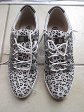 SNEAKERS proche neuf MAM'ZELLE 2020 TAILLE 38 LACETS BEIGE LEOPARD 