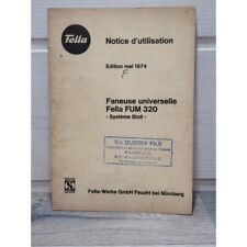 FELLA Faneuse universelle FUM 320 - Manuel Notice Utilisation