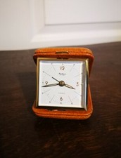 Vintage Réveil De Voyage MODERN DE LUXE 2 Jewels Mécanique Japan Fonctionnel 