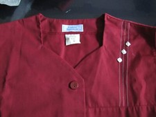 Blouse tunique de travail boutonnée pour femme, sans manches taille 42