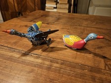Lot 2 Jouets Mécaniques Canard Vintage