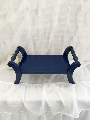 Vtg blue solid wood - blue,