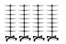 4 X Présentoirs À Roulettes