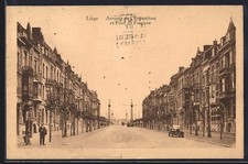 CPA Liège, Avenue de l´Exposition et Pont de Fragnée 