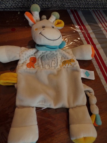 Doudou plat girafe - plat,