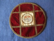 Napperon N°310 tapis centre de table tapisserie velours Napoléon III ?  29 cm 