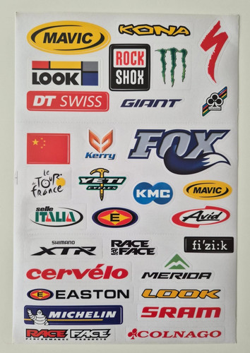 Cycling mtb bike sticker sheet - mtb,