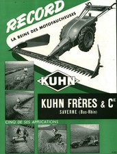 Publicité ancienne Kuhn motofaucheuses matériel agricole 1955 issue de magazine
