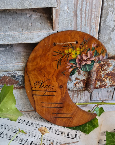 Ancien cadre bois porte note - ancien,