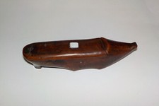 Tabatière sabot en bois sculpté - Art populaire du XIXe, belle patine - A3