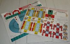 CARTONNAGE DECOUPAGE 1970 CIRQUE PINDER CHAPITEAU VEHICULES ANIMAUX MENAGERIE