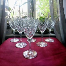 6 verres a eau en cristal