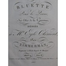 ZIMMERMAN Joseph La Gasconne Piano ca1820