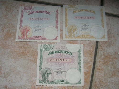 Lot billets loterie - 3,
