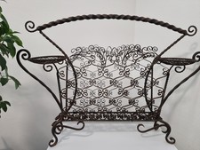 Ancien PORTE-REVUES en  fer forgé torsadé  en dentelles  Art nouveau / art déco 