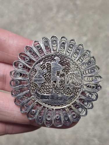 Broche ancienne argent massif - ancienne,