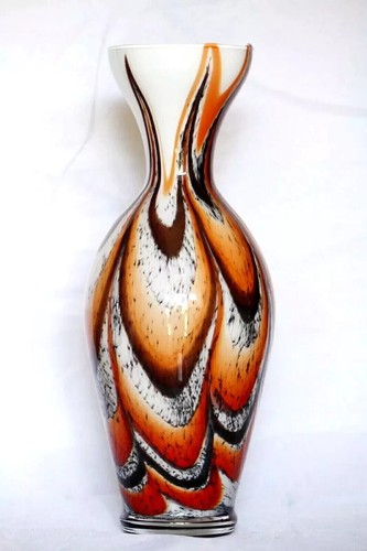 Vase opaline orange - , vintage