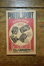 Catalogue publicitaire, 1938, PHOTO SPORT Photo et cinéma, 72 p.