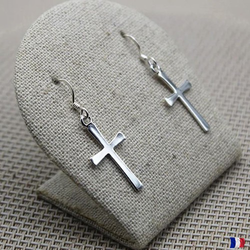 Boucles oreilles croix - d’oreilles,