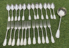 ménagère ERCUIS métal argenté mod FILET / CHINON ménagère 25 pièces 2236 grs