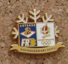 Pin's Antenne 2 France 3 JO Albertville 92