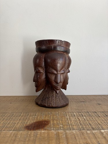 Cendrier africain bois - cendrier,