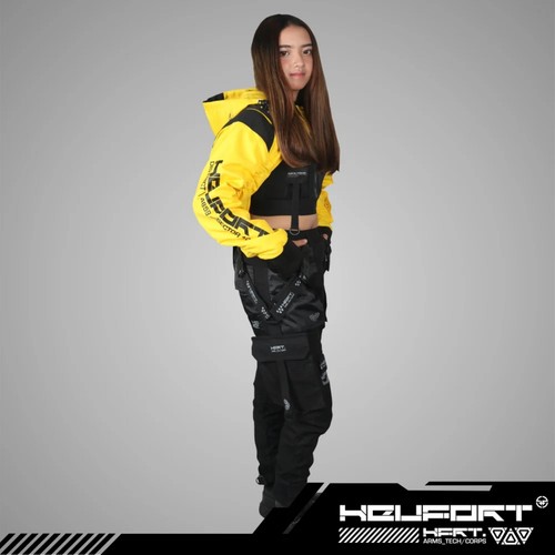 Veste courte jaune - unisexe, à