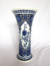 GRAND VASE FAIENCE DE DELFTS PAR BOCH-ROYAL SPHINX ANNEE 50 - H 31,5 cm