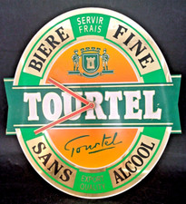 PENDULE MURALE PUBLICITAIRE TOURTEL BIERE FINE SANS ALCOOL HORLOGE BISTROT DECO