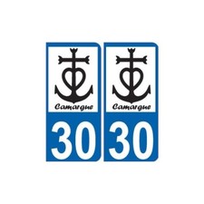 Autocollant plaque auto croix