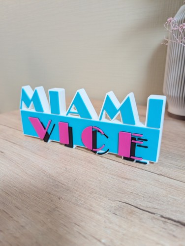 Logo miami vice - logo, 3d