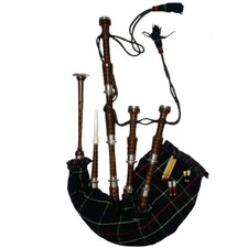 Expert Écossais Highland Grande Cornemuse Argent Supports Avec Mackenzie Anches