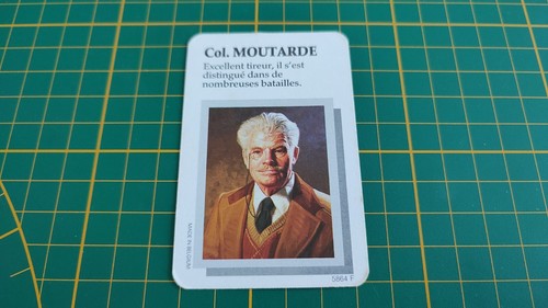 Carte col moutarde pièce - col.,