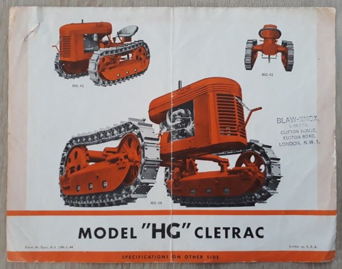 Oliver model cletrac - hg,