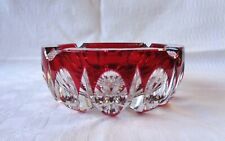 SAINT LOUIS ASHTRAY CENDRIER AMBASSADEUR CRISTAL TAILLE DOUBLE DE COULEUR COLORE