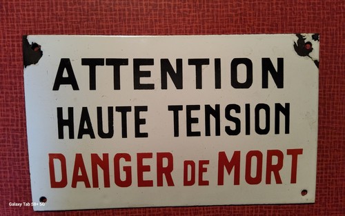 Sncf plaque emaillee danger - plaque, de