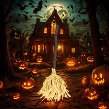 Balai de sorcière Halloween 26 68 cm Balai Volant Magique avec Mouvement et B...