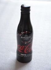 COCA COLA - 1 bouteille Aluminium EURO 2016 UK zero. bouteille pleine