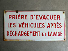 PLAQUE ÉMAILLÉE UTILITÉ TRANSPORTS CAMIONS GARAGE USINE INDUSTRIEL