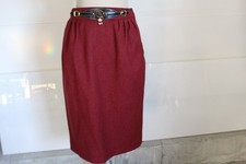 HERMES Jupe boucle ceinture laine/cachemire T38 (33075)