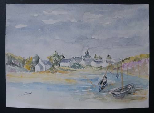 Dessin aquarelle marine - ,