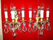 paire d'appliques bronze et