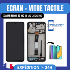 ECRAN + VITRE TACTILE SUR CHASSIS XIAOMI REDMI 10 10C 12 12C 13 13C 14C