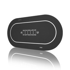 VEVOR Tapis de Poker Pliable 180x90 cm Tapis de Jeu de Cartes avec Sac Noir