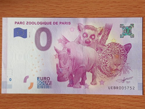 Billet souvenir euro zoo - euro,