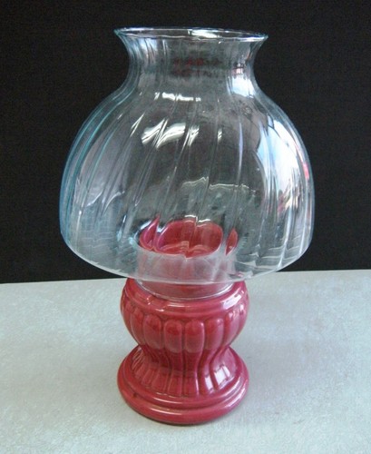 Beautiful pink ceramic candle - pink,
