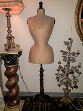 Ancien mannequin taille de guêpe buste Napoléon 3 couture 19ème