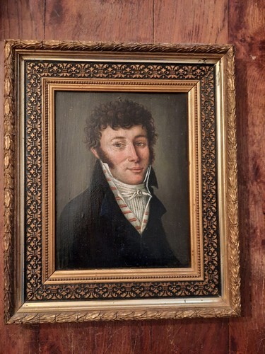 Tableau ancien huile bois - ancien,